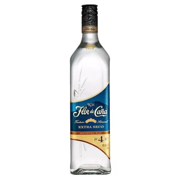 RON FLOR DE CAÑA 4 AÑOS BLANCO