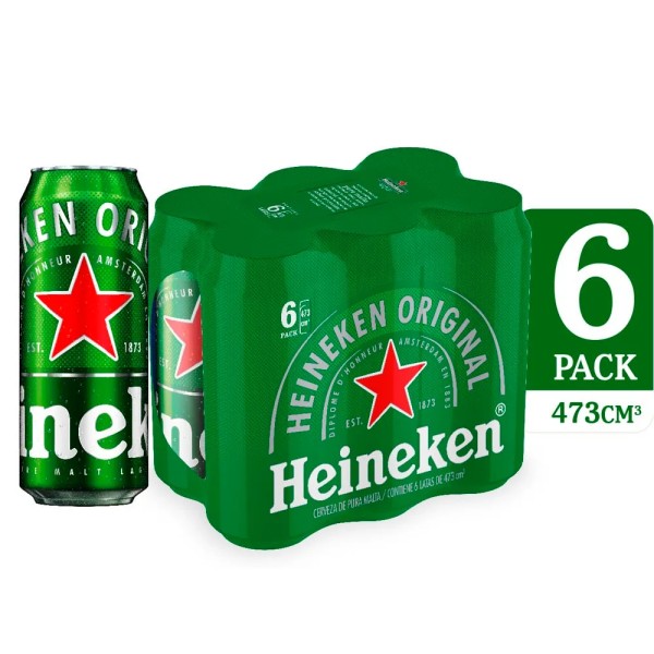 CERVEZA HEINEKEN PACK X 6